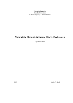 Naturalistic Elements in George Eliot&acute;s