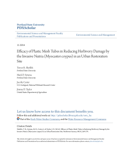 Efficacy of Plastic Mesh Tubes in Reducing Herbivory