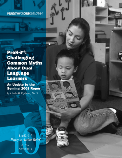 Challenging Common Myths About Dual Language Learners