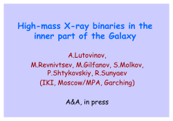 High-mass X-ray binaries in the inner part of the Galaxy