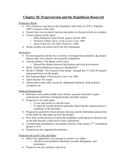 Chapter 28: Progressivism and the Republican