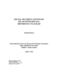 social security system of islam with special reference to zakah