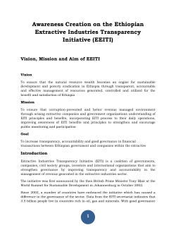 Awareness Creation on the Ethiopian Extractive Industries