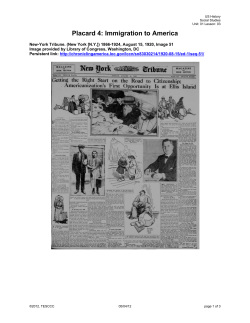 Placard 4: Immigration to America