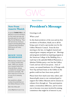 GWC Newsletter - Sept. 2016