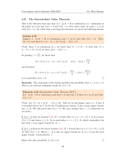 4.D The Intermediate Value Theorem