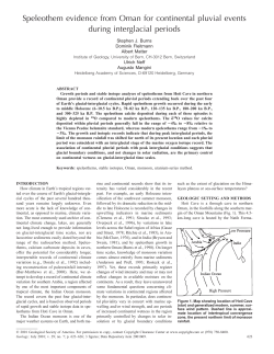 Speleothem evidence from Oman for continental pluvial events