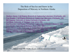 The Role of Sea Ice and Snow in the Deposition of Mercury in