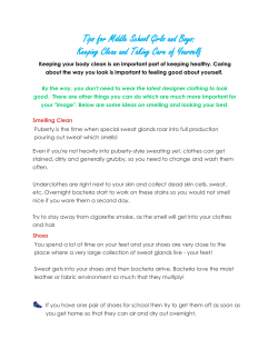 Tips for Middle School Girls and Boys: Keeping Clean and Taking