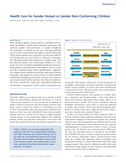 Health Care for Gender Variant or Gender Non
