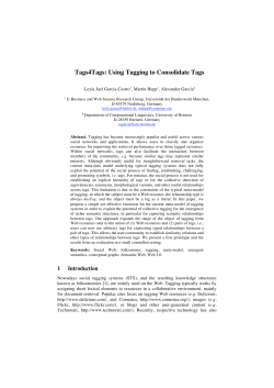 Tags4Tags: Using Tagging to Consolidate Tags