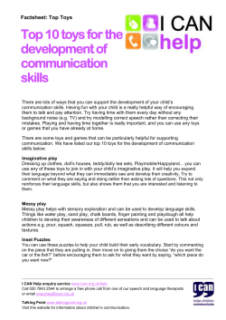 Top 10 toys for the development of communication skills