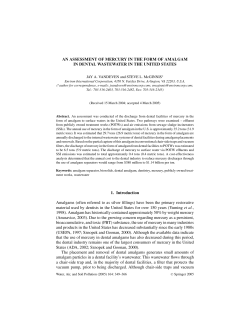 An Assessment of Mercury in the Form of Amalgam in Dental