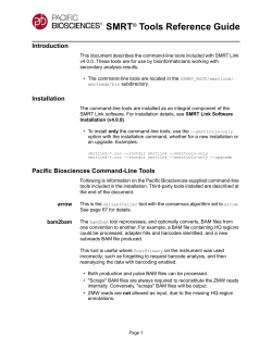 SMRT&reg; Tools Reference Guide