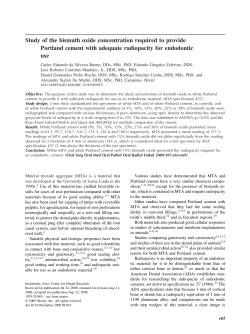 Study of the bismuth oxide concentration required to provide
