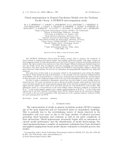 Cloud representation in General Circulation Models over the
