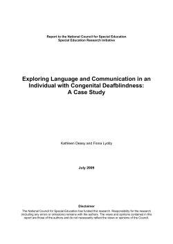 Exploring Language and Communication in an Individual