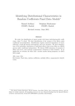 Identifying Distributional Characteristics in Random Coefficients