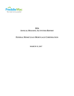 ANNUAL HOUSING ACTIVITIES REPORT FEDERAL HOME LOAN