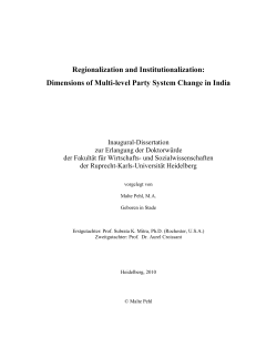 Dimensions of Multi-level Party System Change in India