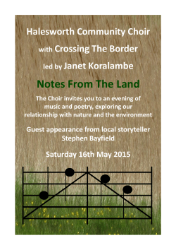 Concert Programme 2015 - Halesworth Community Choir