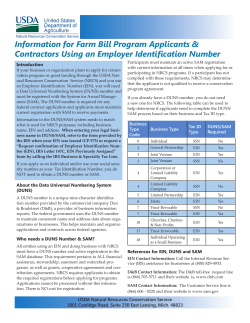 (DUNS) number - NRCS