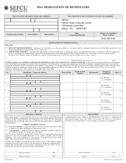 Designation of Beneficiary(ies)