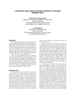 large-eddy simulation of oxygen transfer to organic sediment beds