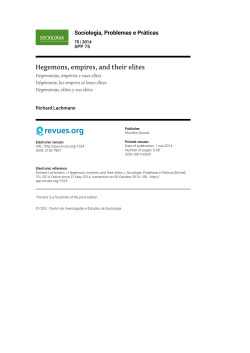 Hegemons, empires, and their elites