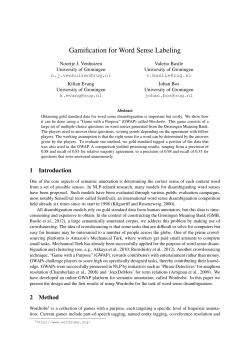 Gamification for Word Sense Labeling