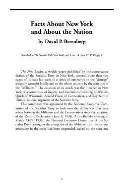 Facts About New York and About the Nation