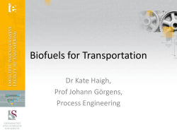 Biofuels for Transportation