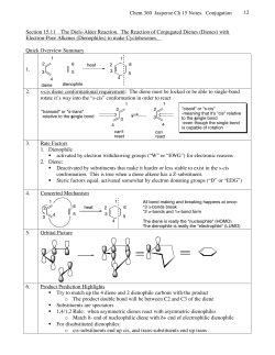Ch. 15 Diels-Alder Overview