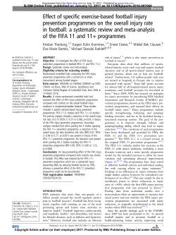 Effect of specific exercise-based football injury prevention