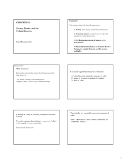 CHAPTER 13 Money, Banks, and the Federal Reserve