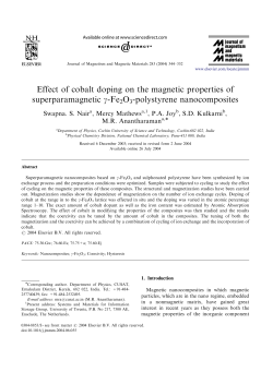Effect of cobal styrene nanocomposites
