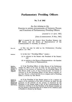 Parliamentary Presiding Officers