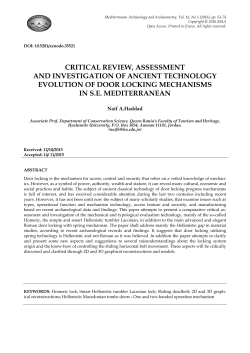 PDF - Mediterranean Archaeology and Archaeometry