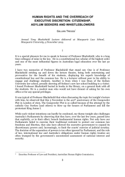 human rights and the overreach of executive discretion