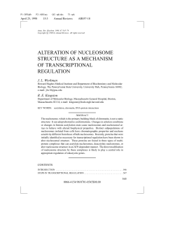 alteration of nucleosome structure as a mechanism of transcriptional