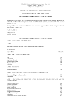 motor vehicle salespersons award - state 2003