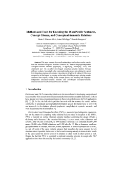 Methods and Tools for Encoding the WordNet.Br Sentences