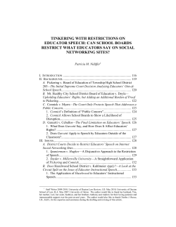 tinkering with restrictions on educator speech: can school boards