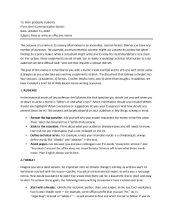 How to Write an Effective Memo