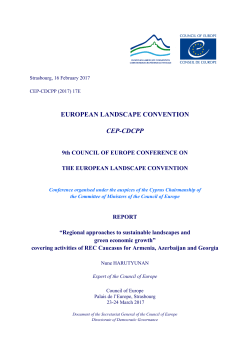 Region approaches to sustainable landscapes and green economic