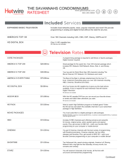 Rate Sheet