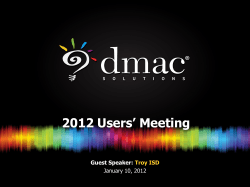 2012 Users` Meeting
