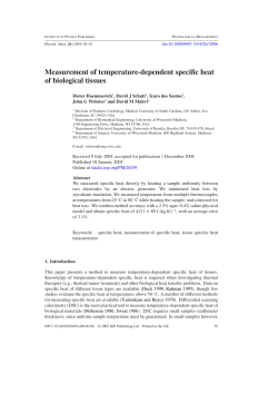 Measurement of temperature-dependent specific heat of biological