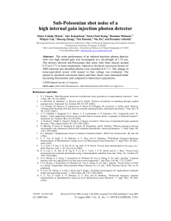 Sub-Poissonian shot noise of a high internal gain injection photon