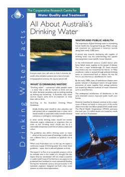 All About Australia`s Drinking Water